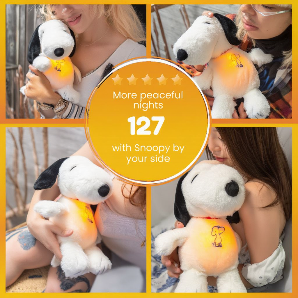 Snoopy breathing plush toy