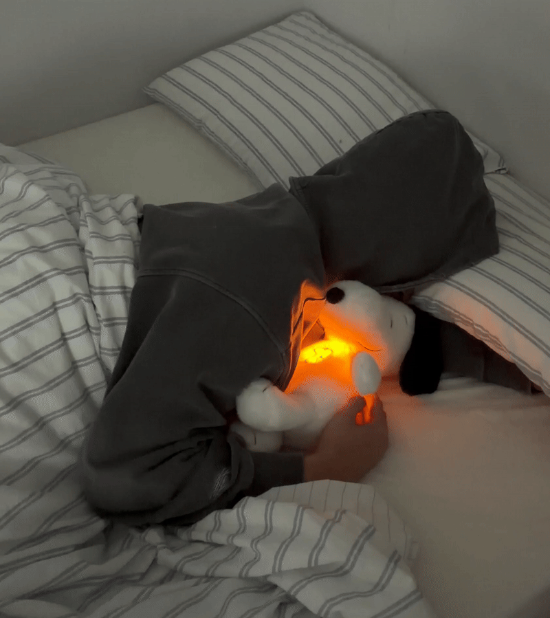 Snoopy breathing plush toy